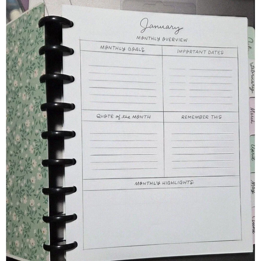 Maggie Holmes Day-To-Day 9 Disc Undated Planner 7.5